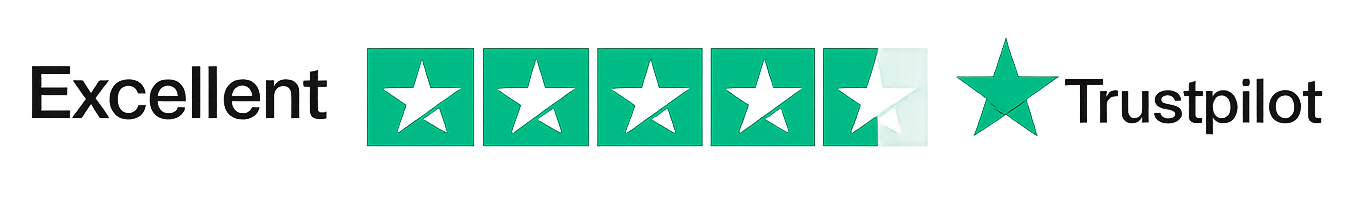 Trustpilot rating 4.5 out of 5 stars